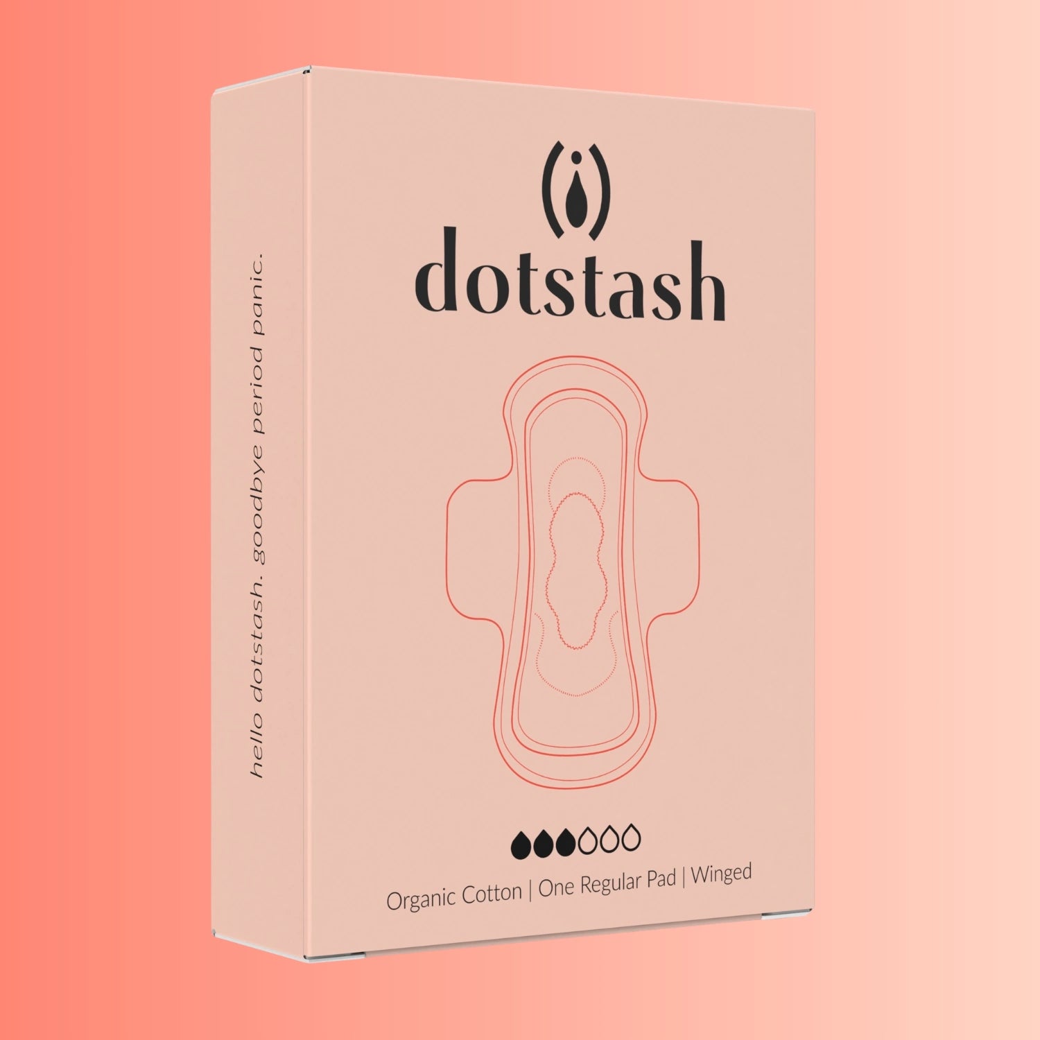 Dotstash biodegradable organic menstrual pads, part of regular deliveries to campus health vending machines.